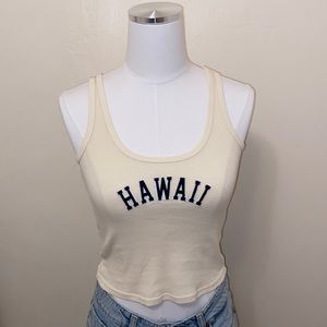 Brandy Melville “Hawaii” Beige Tank Top